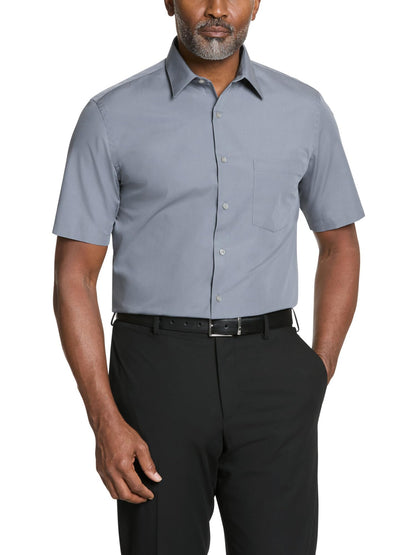 HOTVan Heusen Men's Short Sleeve Dress Shirt Regular Fit Poplin Solid