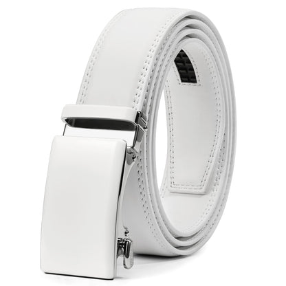 HOTVATAN Men's Belt Leather Ratchet Belt for Men Dress Casual Every Day with Adjustable Buckle, Trim to Fit