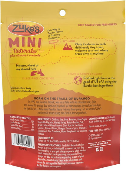 HOTZuke’s Mini Naturals Dog Training Treats for Dogs, Pet Treats Made with Real Chicken, 16 oz