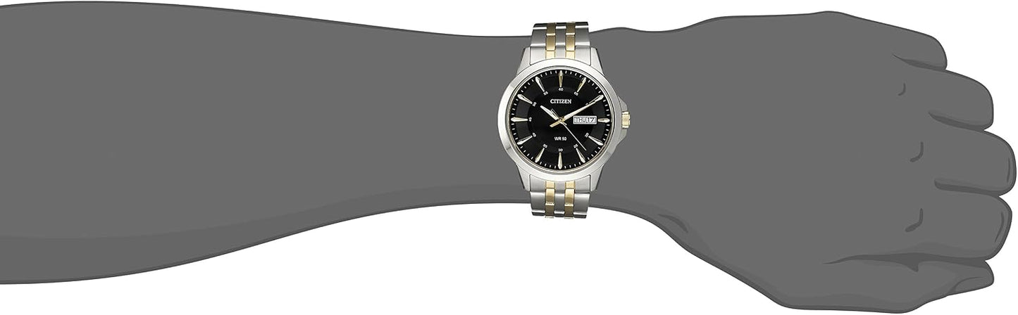 HOTCitizen Quartz Mens Watch, Stainless Steel, Classic, Two-Tone
