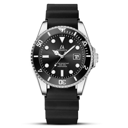 HOTLN LENQIN Mens Watches Stainless Steel Waterproof Analog Quartz Watch for Men with Date Luminous Fashion Wristwatch