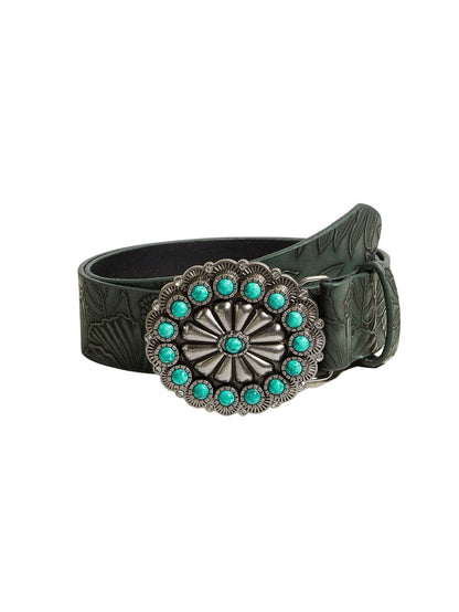 HOTRoseSeek Women's Floral Vintage Western Belts Buckle Cowgirl Belts for Women