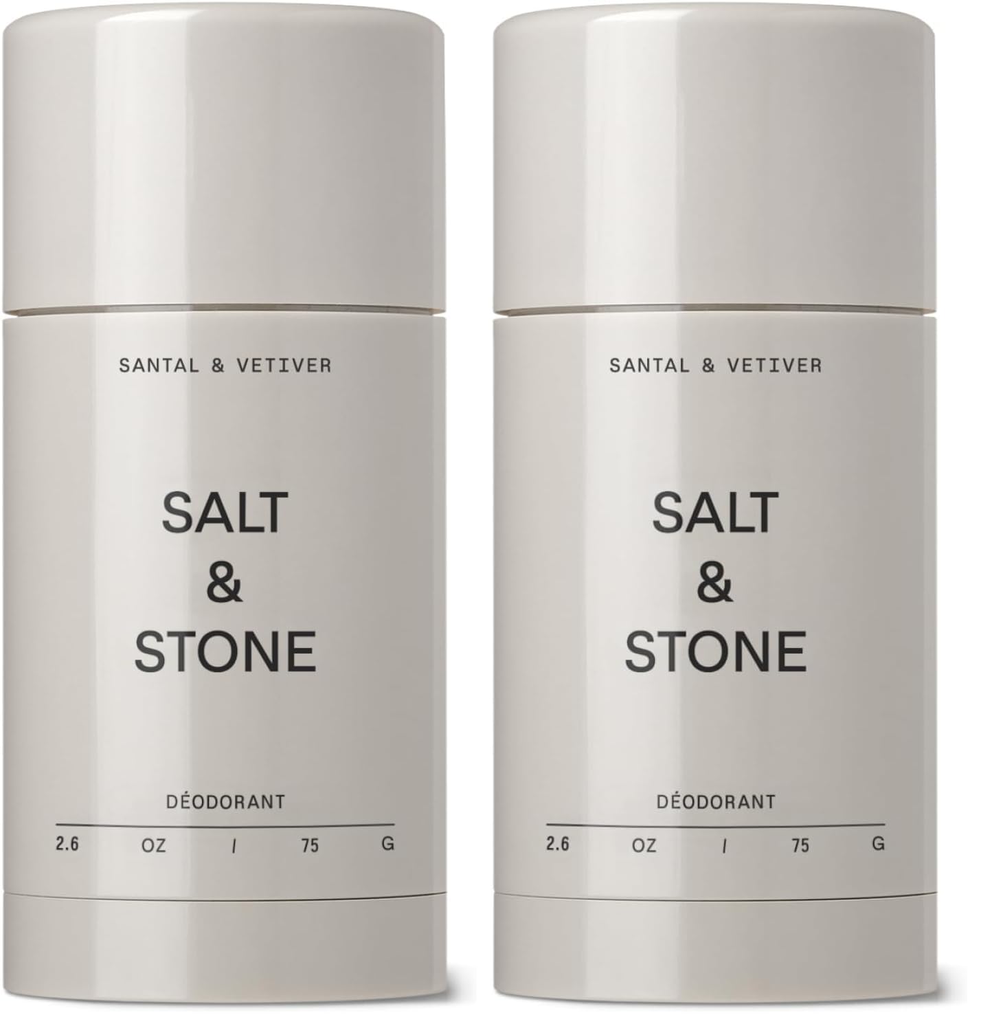 HOTSalt & Stone Aluminum-Free Deodorant, Women & Men Santal & Vetiver 2.6 oz | Extra Strength 48 Hour Protection, Gender Neutral Scent, Made with Niacinamide, Spirulina, Magnesium & Antioxidants