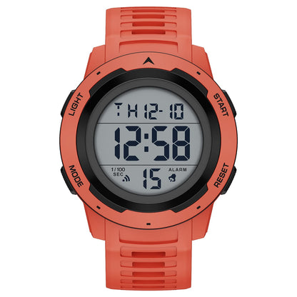 HOTGOLDEN HOUR Mens Waterproof Digital Sport Watches Wide Screen Easy Read Display Military Style with Rubber Strap