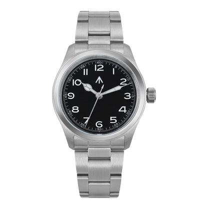 HOTTACTICAL FROG Militado ML08 Field Watch Japanese Sweep VH31 / 515 Movt with Calendar, Men's Military Watch Sapphire Crystal 10 ATM Waterproof Analog Watches for Men