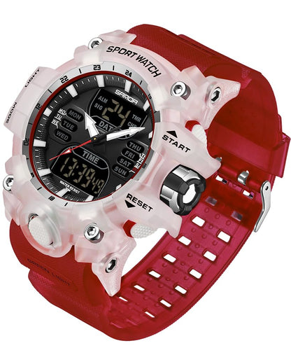 HOTGosasa Men's Large Face Outdoor Sports Watches Military S-Shock Watch Waterproof, Backlight, Alarm, Stopwatch Features - Rugged Wristwatch for Training, Hiking, and Adventure