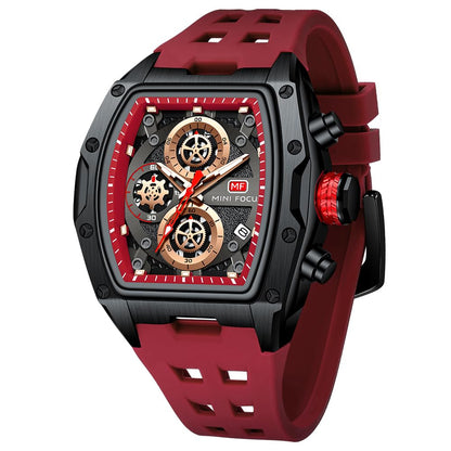 HOTMF MINI FOCUS Men Watches Unique Casual Wrist Watches (Chronograph/Waterproof/Luminous/Calendar) Silicon Band Fashion Watches for Men