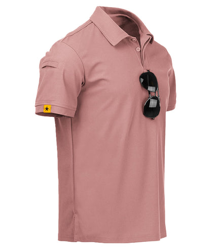 HOTV VALANCH Mens Polo Shirts Short Sleeve Moisture Wicking Golf Polo Athletic Collared Shirt Tennis T-Shirt Tops