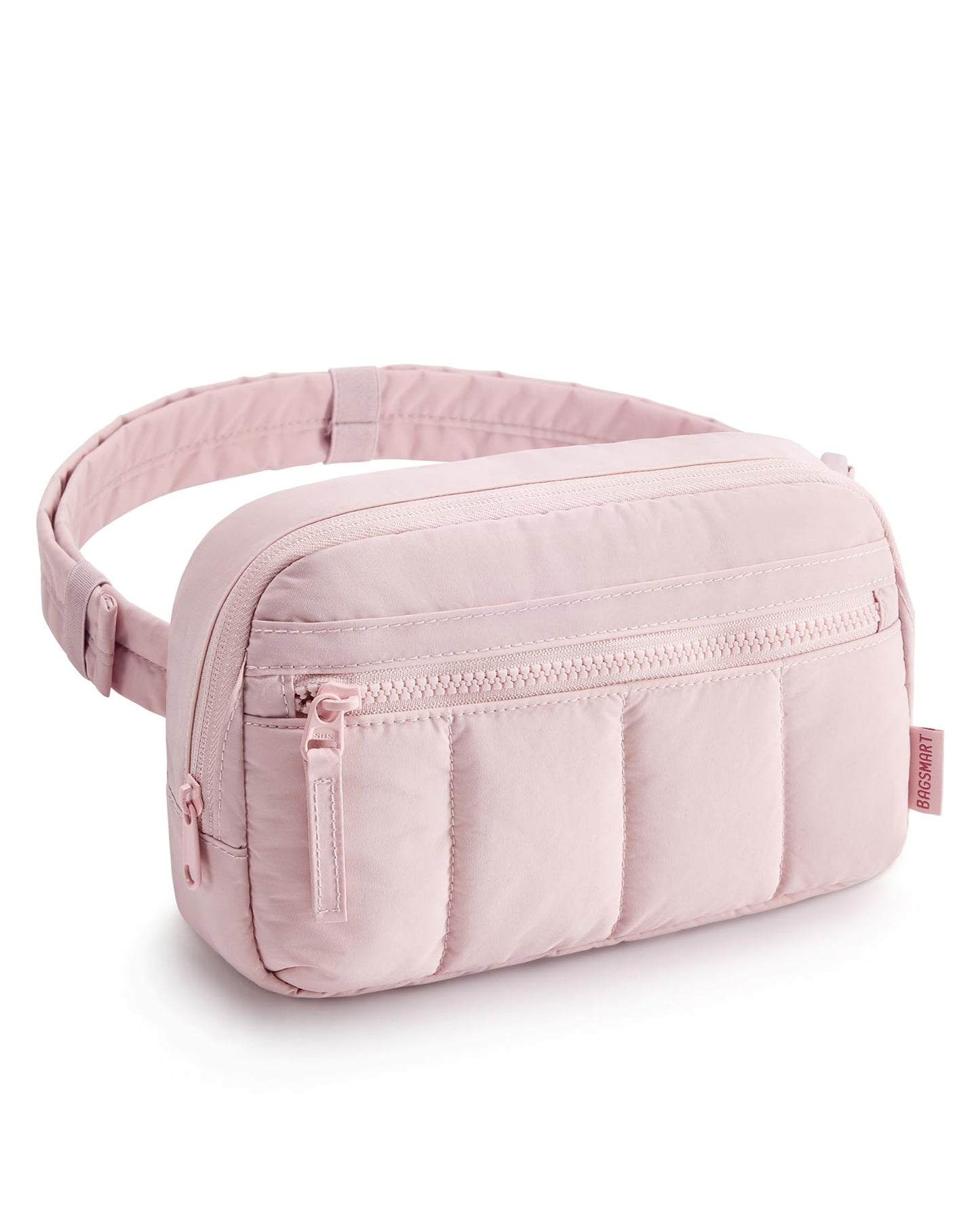 HOTBAGSMART Fanny Packs for Women Cross Body, Quilted Puffy Belt Bag with Pockets, Fashion Waist Packs for Traveling Hiking Black