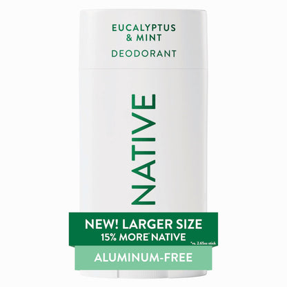 HOTNative Aluminum Free Deodorant, Cashmere & Rain, Large Size Stick, 72 Hour Odor Control, for Women & Men, Contains Naturally Derived Ingredients, 3.1 oz