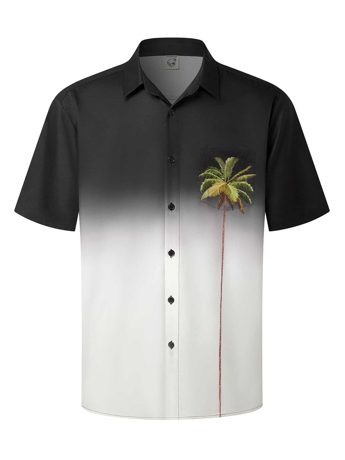 HOTHardaddy Men's Hawaiian Shirt Short Sleeves Coconut Printed Button Down Summer Beach Casual Shirts