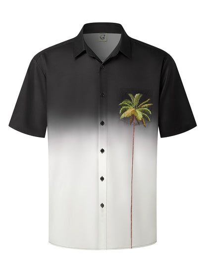 HOTHardaddy Men's Hawaiian Shirt Short Sleeves Coconut Printed Button Down Summer Beach Casual Shirts
