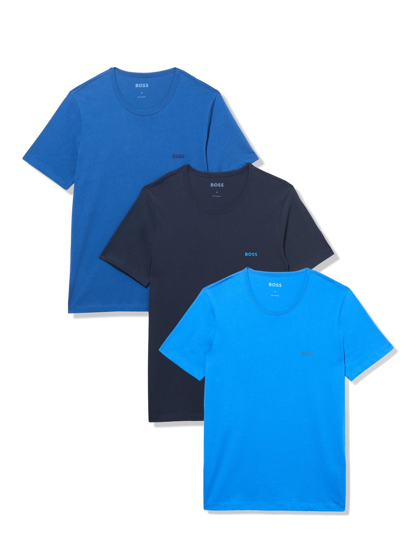 HOTBOSS Men's Logo Embroidered Cotton Tee 3 Pack