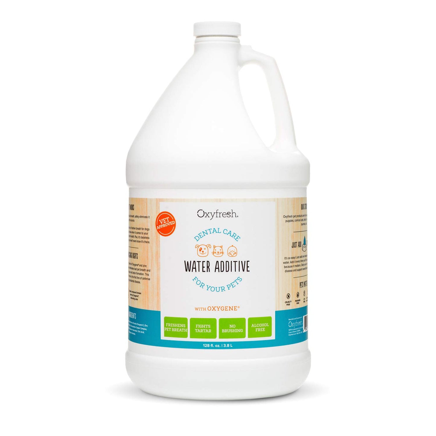 HOTOxyfresh Premium Pet Dental Care Solution Pet Water Additive: Best Way to Eliminate Bad Dog Breath and Cat Bad Breath - Fights Tartar & Plaque - So Easy, Just Add to Water! Vet Recommended 16 oz.