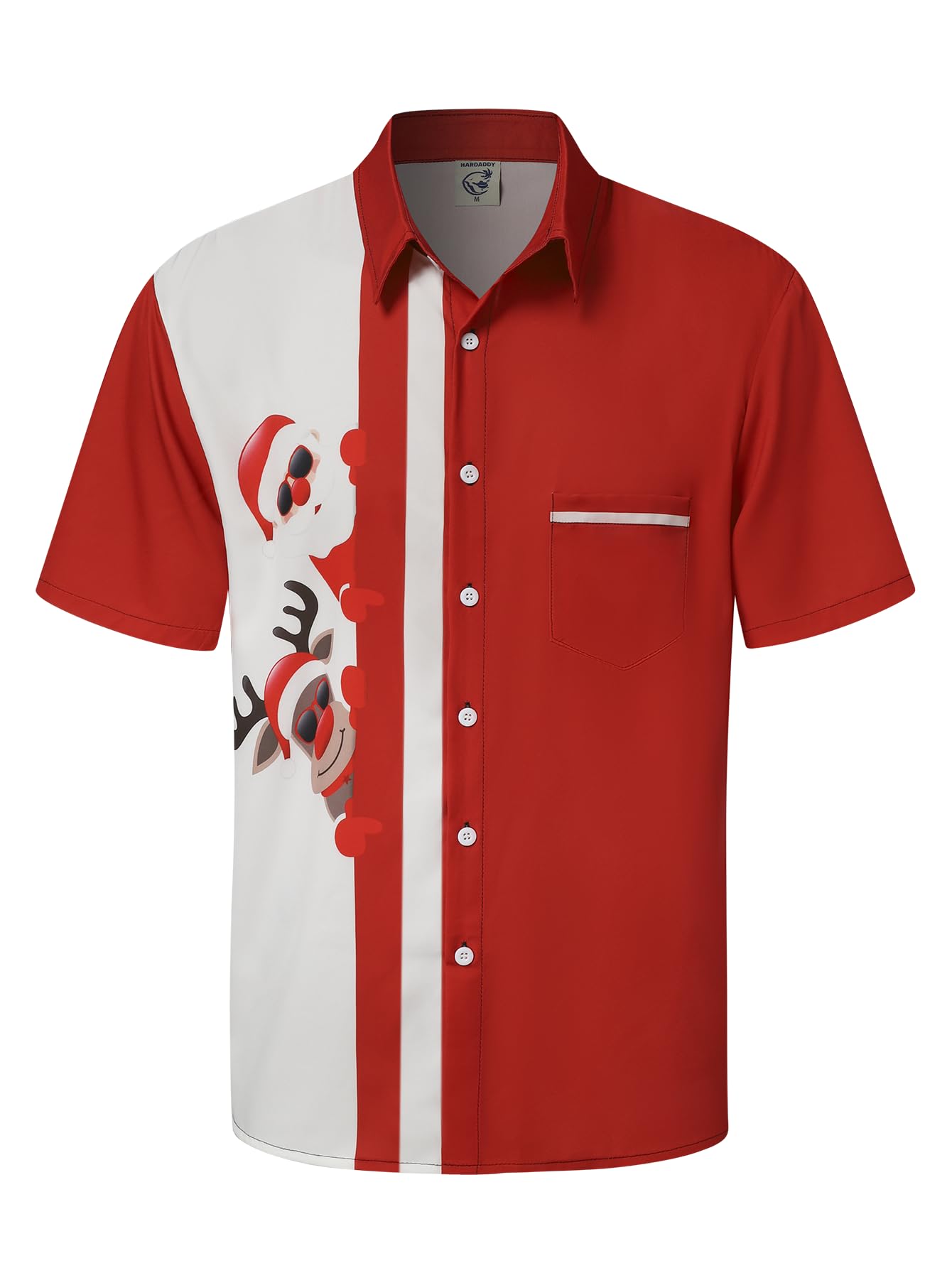 HOTHardaddy Men's Vintage Bowling Shirt Short Sleeve Button Down Hawaiian Summer Beach Printed Casual Shirts