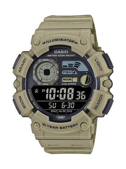 HOTCasio WS1500H Series | Men’s Digital Watch | 100M WR | Dual Time | Countdown Timer | LED Light | Moon Phase | Fishing Mode | Auto Calendar | Multi Alarms | 1/100 SEC Stopwatch