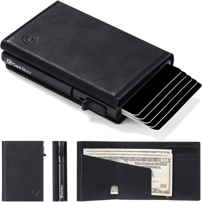 HOTConceal Plus RFID Wallet Women - Light Pink Saffiano Credit Card Holder | Slim Aluminum Women's Wallet Blocks Scanning at 13.56MHz, Holds 4-6 cards with One-Touch Access, Fits Small Purse or Pocket