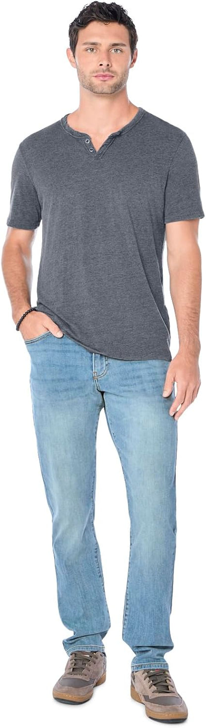 HOTLucky Brand Men's Venice Burnout Notch Neck Tee Shirt
