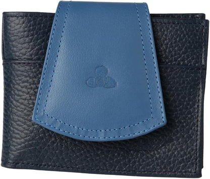 HOTAbbia Genuine Luxury Leather Wallet For Women, Stylish And Elegant Design, Perfect For On-The-Go. (Blue & Sky)
