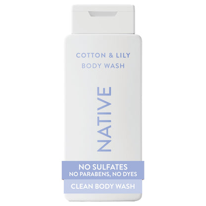 HOTNative Clean Body Wash, Gentle & pH-balanced for Sensitive Skin, 24-Hr Freshness for Men & Women, Vegan & Cruelty-Free, Free of Sulfates, Parabens & Phthalates, Sea Salt & Cedar, 18 fl oz