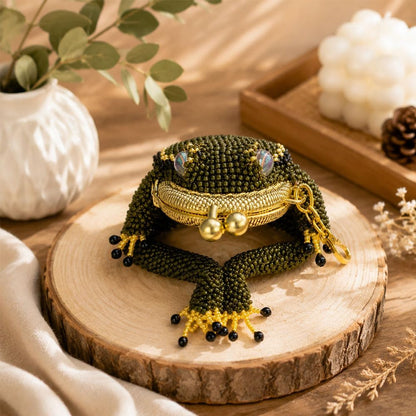 HOTCharming Frog Coin Purse, Kiss Lock Keychain Pouch, Cute Mini Bag Charm for Coins Earbuds Rings, Unique Daily Carry Accessory Gifts for Women，2 PCS