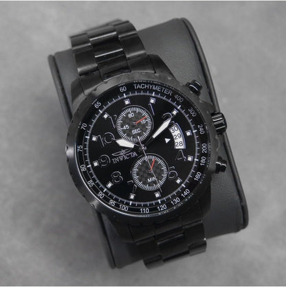 HOTInvicta Men's 13787 Specialty Chronograph Black Dial Black Ion-Plated Stainless Steel Watch