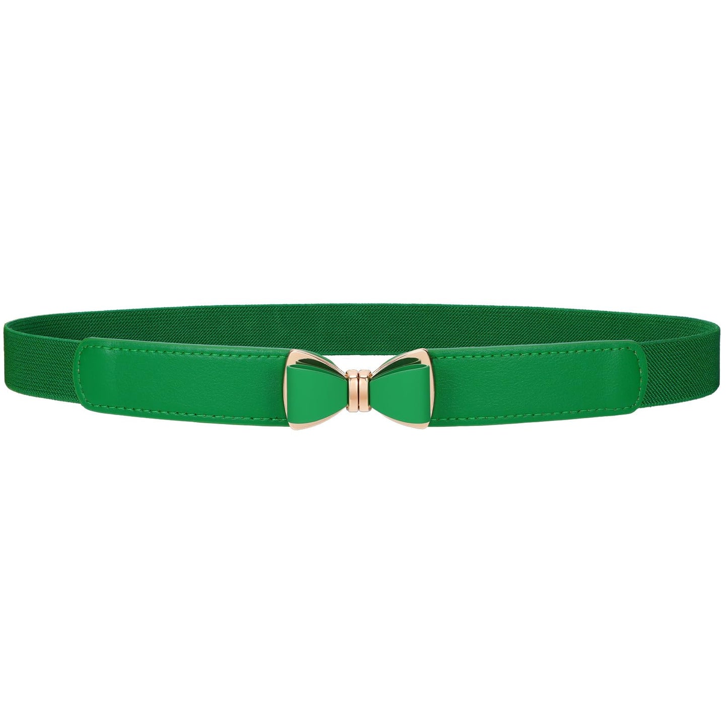 HOTVONMELLI Womens Skinny Elastic Belt Stretchy Bow Belt for Women Dresses Thin Waist Ladies Belts