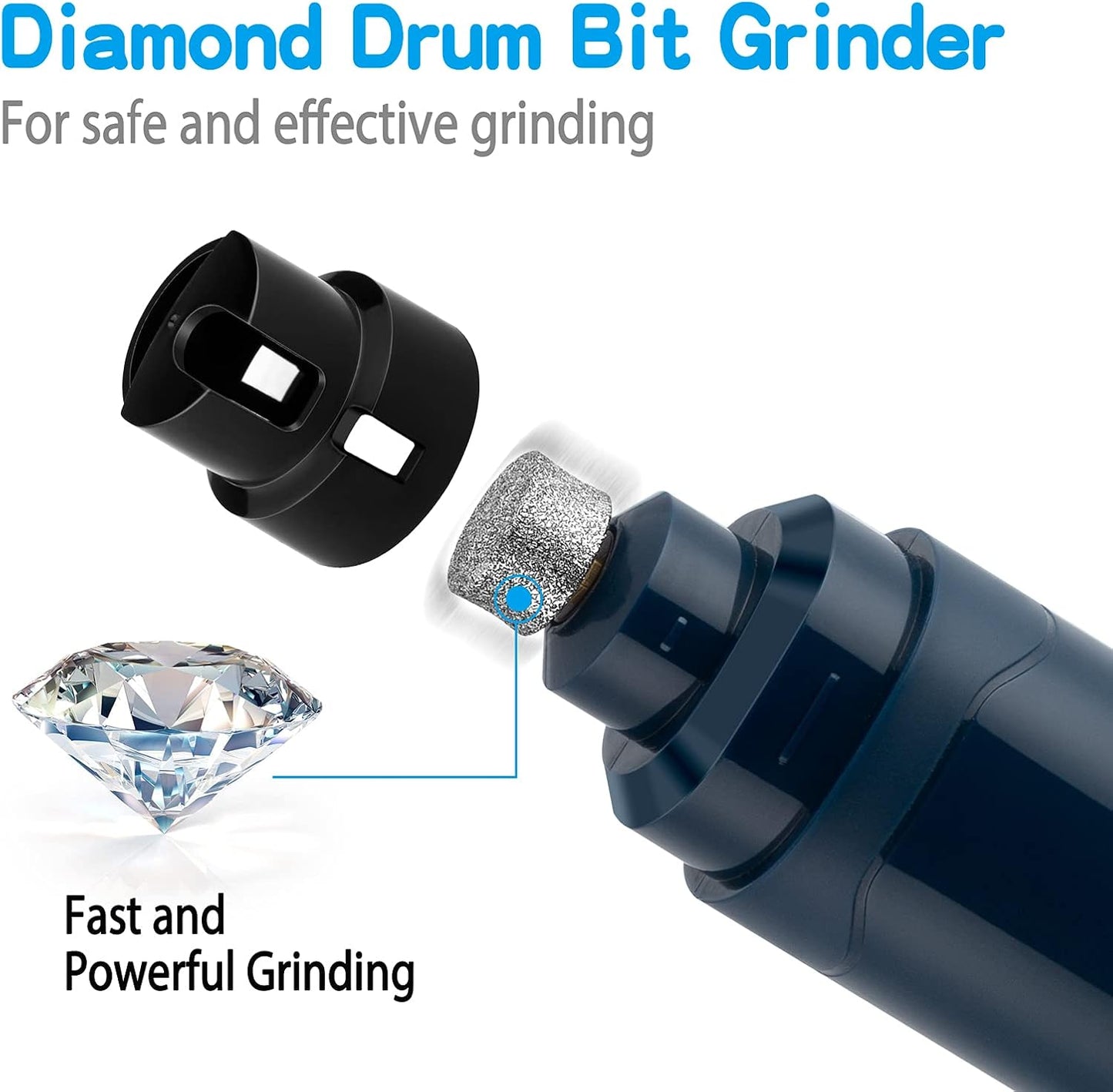 HOTCasfuy Dog Nail Grinder Upgraded - Professional 2-Speed Whisper-Quiet Electric Pet Nail Trimmer Painless Paws Grooming & Smoothing for Small Medium Large Dogs & Cats (Dark Blue)