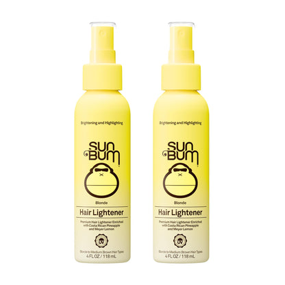 HOTSun Bum Hair Lightener Spray - For Blonde to Medium Brown Hair Types - UV Protecting - Enriched with Pineapple and Meyer Lemon - Vegan - 4 oz