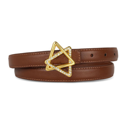 HOTAurolran Women's Leather Belt with Buckle - Ideal for Dresses, Jeans, and Coats