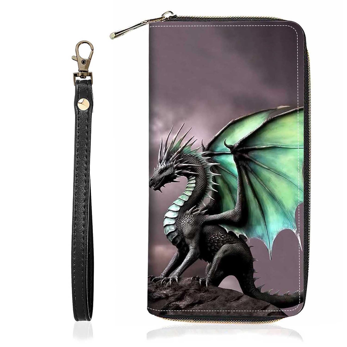 HOTChristian Cross Quote Bible Verse Matthew 19:26 Print Wallet for Women Large Capacity Wallet Credit Card Holder PU Leather Zipper Clutch Purse Phone Wallet