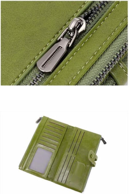 HOTHandbags Business Wallets Women's Money Clips Leather Card Cases Purses Blocking Wallet Money Organisers,Red