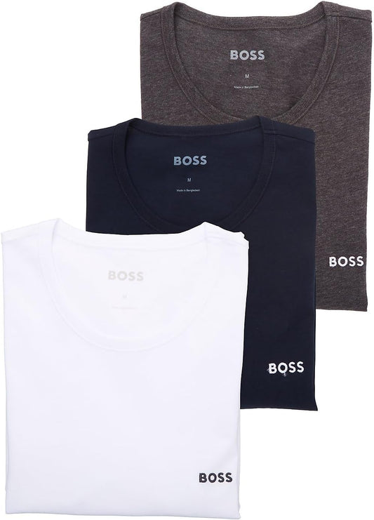 HOTBOSS Men's Logo Embroidered Cotton Tee 3 Pack