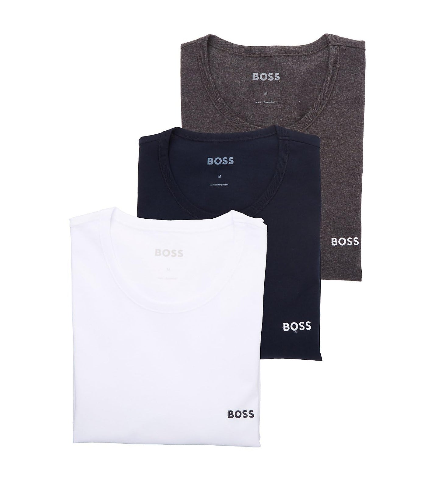 HOTBOSS Men's Logo Embroidered Cotton Tee 3 Pack