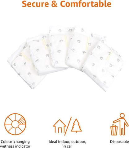 HOTAmazon Basics Absorbent, Leakproof Male Dog Wrap Disposable Diapers with Wetness Indicator, Breathable, Small, White, 50-Pack