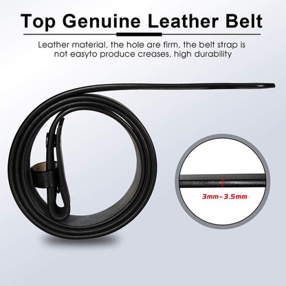 HOTHJones Western Belts for Men without Buckle,Cowboy Belt Buckles for Men,1.5" Wide Genuine Leather Belt No Buckle