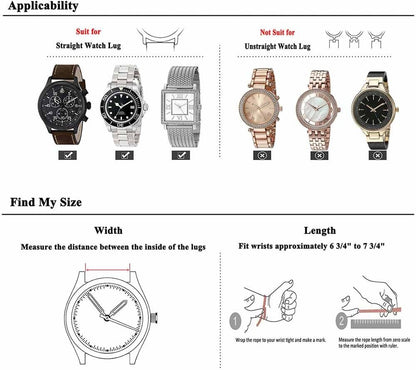 HOT14mm 16mm 18mm 20mm 22mm Calf Leather Watch Band, Extra Soft Watch Strap for Men Women