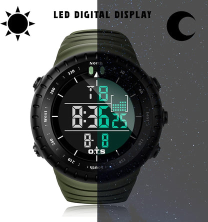 HOTPALADA Men's Digital Sports Watch Waterproof Tactical Watch with LED Backlight Watches for Men