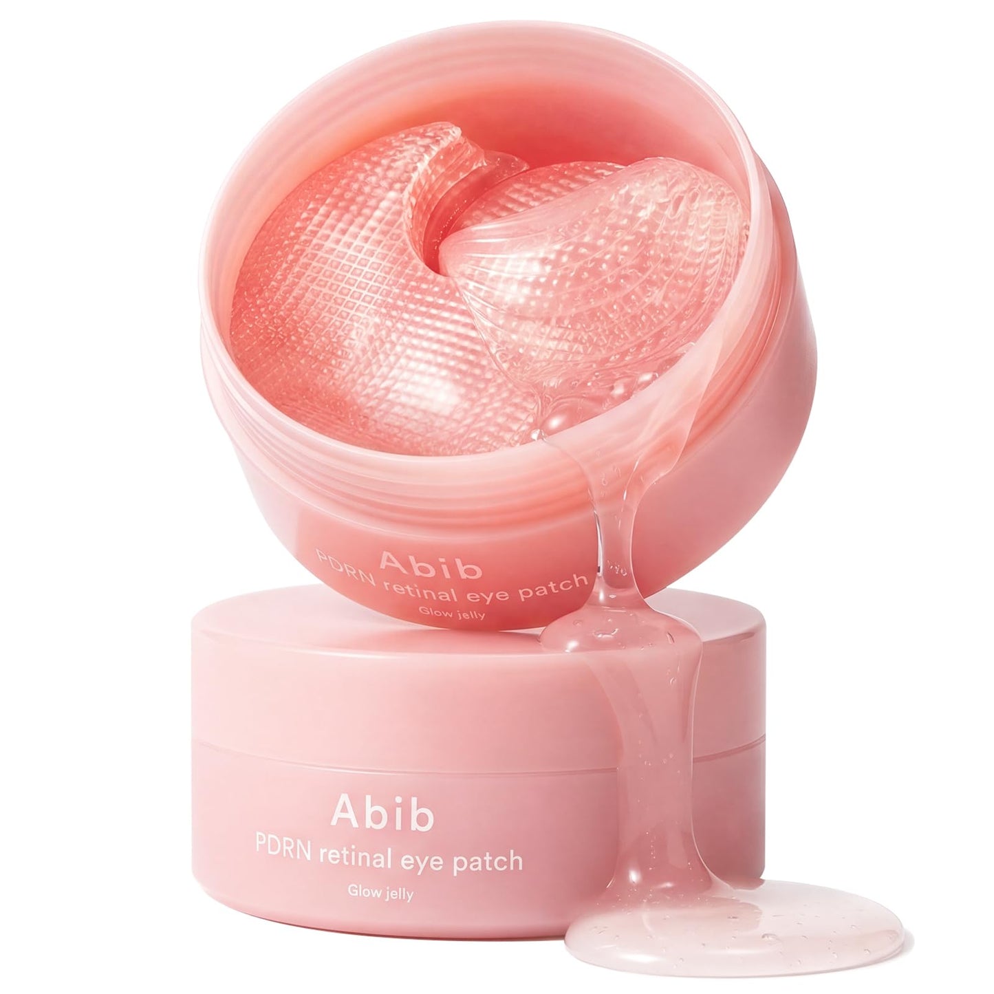 HOTAbib PDRN Retinal Eye Patches for Rejuvenating & Puffy Eyes with Glow Jelly, Niacinamide, 60 Count, Korean Skin Care
