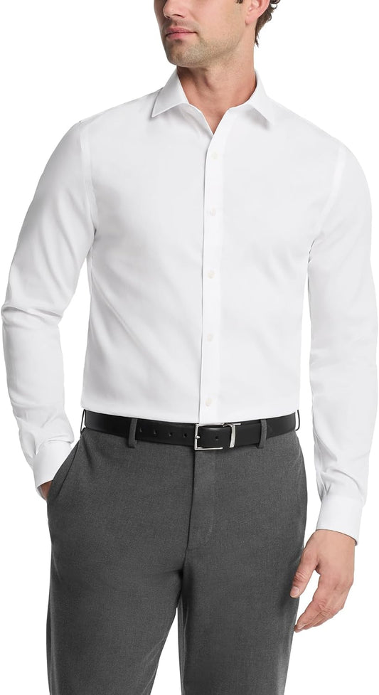 HOTTommy Hilfiger Men's Slim Fit Non Iron Solid Dress Shirt