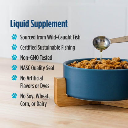 HOTNordic Naturals Omega-3 Pet, 1380mg Fish Oil for Dogs w/EPA DHA, 16oz | Delivers 1380 mg of omega-3s per teaspoon with EPA and DHA to support heart health, immunity, and overall vitality in dogs