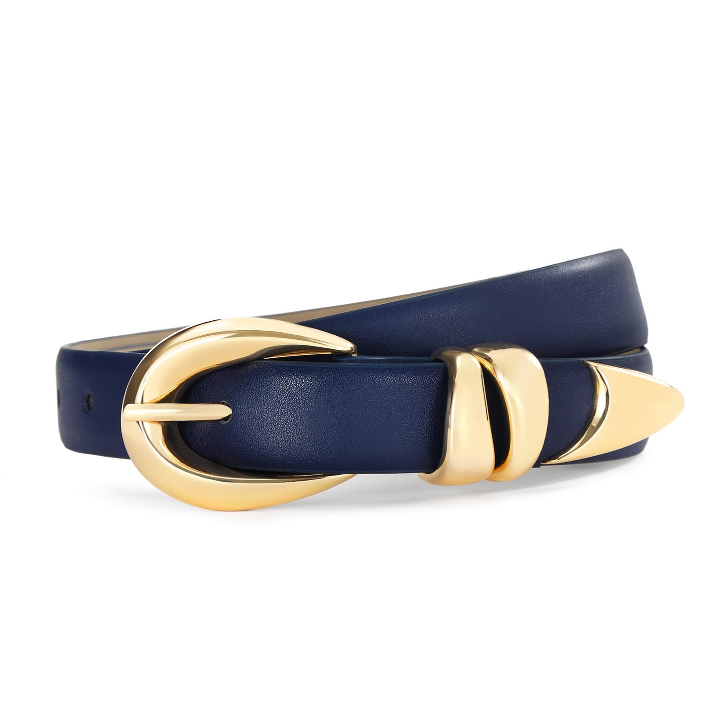 HOTBelts for Women with Gold Buckle for Jeans, Dress Leather Belts