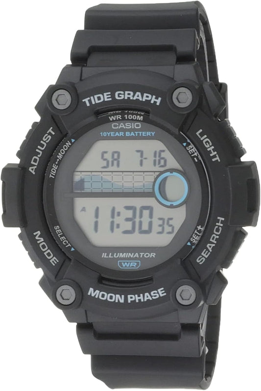 HOTCasio WS1300H Series | Digital Watch | 100 Meter Water Resistance | LED Backlight | 1/100 SEC Stopwatch | Tide Graph | Coundtown Timer | LED Light | Multi Function Alarms | 10 Year Battery