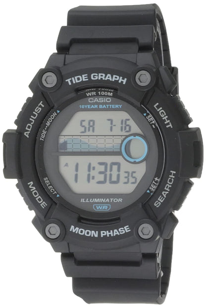 HOTCasio WS1300H Series | Digital Watch | 100 Meter Water Resistance | LED Backlight | 1/100 SEC Stopwatch | Tide Graph | Coundtown Timer | LED Light | Multi Function Alarms | 10 Year Battery