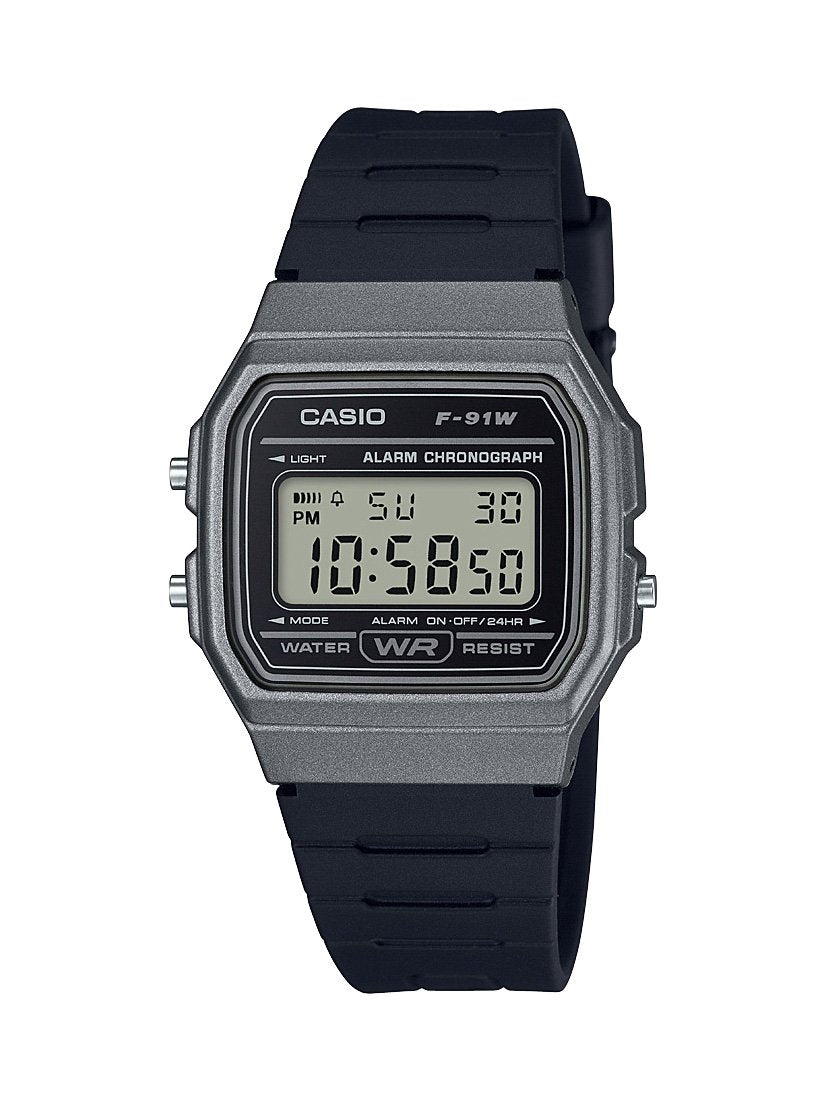 HOTCasio F91W Series | Digital Watch | Water Resistant | LED Light | 1/100 SEC Stopwatch | Regular Time Keeping (HR, Min, SEC, PM, Date, Day) | Daily Alarm | Lightweight | 7 Year Battery
