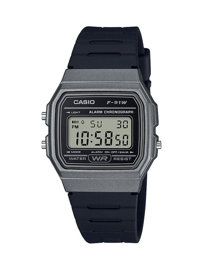 HOTCasio F91W Series | Digital Watch | Water Resistant | LED Light | 1/100 SEC Stopwatch | Regular Time Keeping (HR, Min, SEC, PM, Date, Day) | Daily Alarm | Lightweight | 7 Year Battery