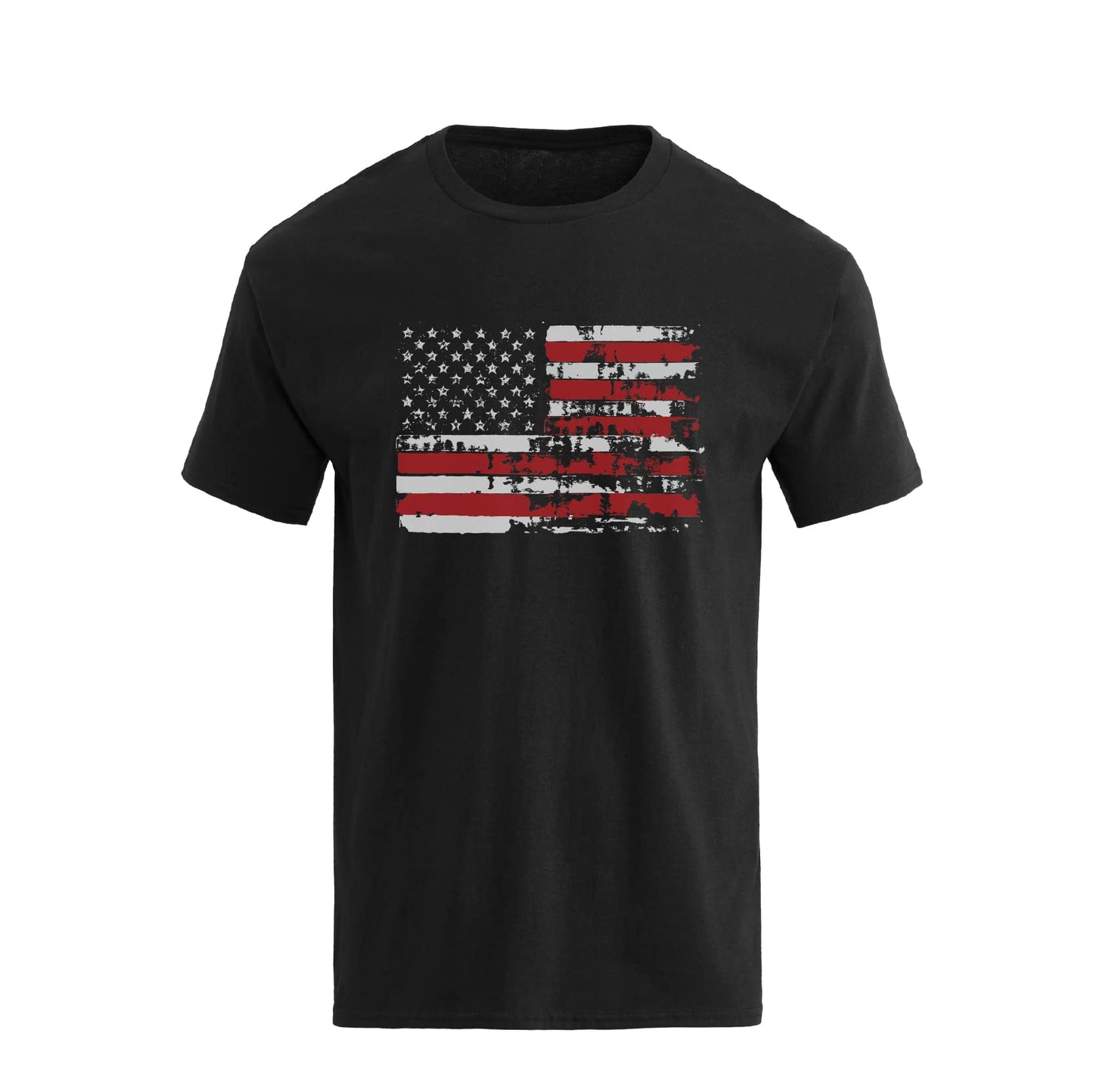 HOTH HYFOL Men's Graphic T-Shirts USA Flag Cotton Short Sleeve American Patriotic Crewneck Casual Regular Tee Shirts