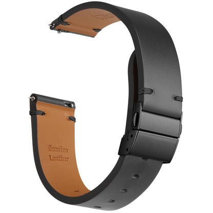 HOTRitche Quick Release Leather Watch Bands for Men Women, Leather Watch Straps with Butterfly Clasp, 18mm 20mm 22mm Watch Band, Black, Brown, Coffee