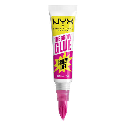 HOTNYX PROFESSIONAL MAKEUP The Brow Glue Crazy Lift, Brow Lamination Gel with 16HR Strong Hold & Built-In Styling Comb - Clear Eyebrow Gel