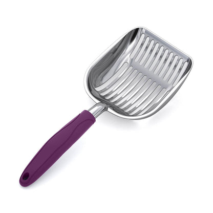 HOTWePet Cat Litter Scoop, Aluminum Alloy Sifter, Kitty Metal Scooper, Deep Shovel, Long Handle, Poop Sifting, Kitten Pooper Lifter, Durable, Heavy Duty, for Litter Box